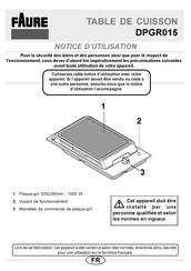 FAURE DPGR015 Notice D'utilisation