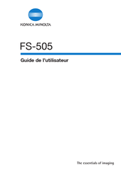 Konica Minolta FS-505 Guide De L'utilisateur