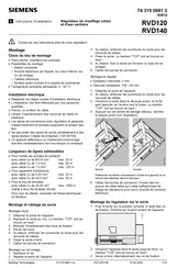 Siemens RVD140 Instructions D'installation