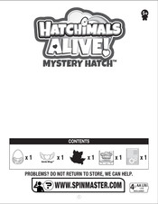 Spinmaster Hatchimals Alive! Mystery Hatch Mode D'emploi