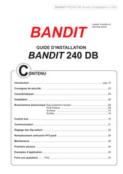 Bandit 240 DB Guide D'installation