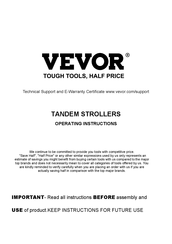 VEVOR TANDEM STROLLERS Mode D'emploi