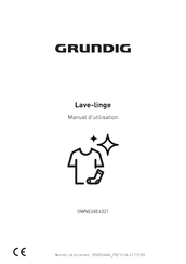 Grundig GWNE68E4321 Manuel D'utilisation