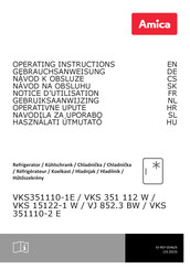 Amica VJ 852.3 BW Notice D'utilisation