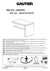 Gautier GRAPHIC A15 222 Instructions De Montage