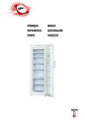 Bosch GSN33EW30 Mode D'emploi