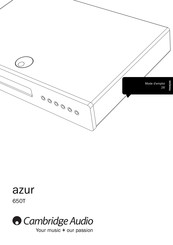 Cambridge Audio azur 650T Mode D'emploi