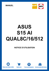 Asus S15 AI QUAL8C/16/512 Manuel Électronique