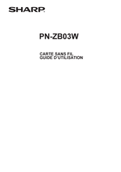 Sharp PN-ZB03W Guide D'utilisation