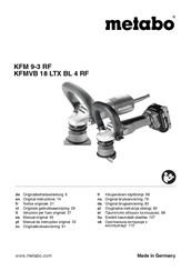 Metabo KFM 9-3 RF Notice Originale