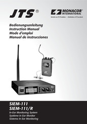 Monacor International JTS SIEM-111 Mode D'emploi