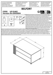 Dedeman BELFORT UP 01462 Instructions D'assemblage