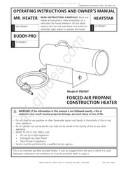 Enerco MR. HEATER MH170FAVT Instructions D'utilisation