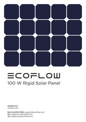 EcoFlow 100 W Rigid Solar Panel Mode D'emploi