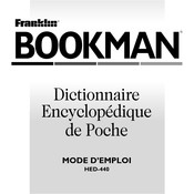 Franklin BOOKMAN HED-440 Mode D'emploi