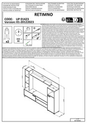 Dedeman RETIMNO UP 01423 Instructions D'assemblage