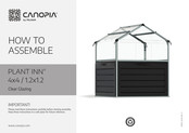 Palram CANOPIA PLANT INN 4x4 / 1.2x1.2 Instructions De Montage