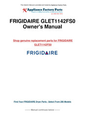 Frigidaire GLET1142FS0 Instructions D'installation