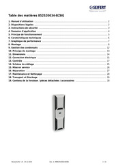 Seifert 852520034-BZBG Manuel D'utilisation