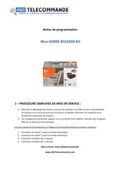 Nice Riva200 Notice De Programmation