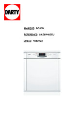 Bosch SMI69N62EU Mode D'emploi