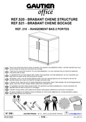 Gautier Office BRABANT S20 210 Instructions De Montage