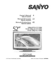 Sanyo DP52440 Manuel D'instructions