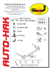 AUTO-HAK E62A Instructions De Montage