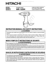 Hitachi WR 12DH Mode D'emploi Et Instructions De Securite