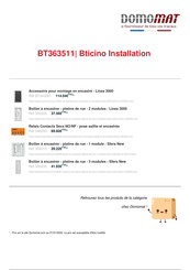 Bticino 363511 Manuel D'installation