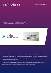 Elica KREA LX IX/F/90 Prescriptions De Montage Et Mode D'emploi