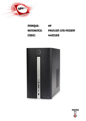 HP PAVILION 570-P039NF Manuel De L'utilisateur