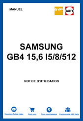 Samsung GB4 15,6 I5/8/512 Guide D'utilisation