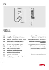KWC 2030071563 Notice De Montage Et De Mise En Service