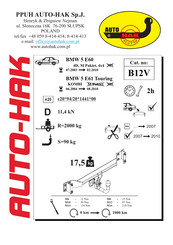 AUTO-HAK B12V Instructions De Montage