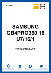 Samsung GB4PRO360 16 U7/16/1 Mode D'emploi