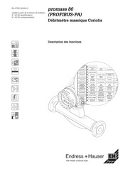 Endress+Hauser promass 80 PROFIBUS-PA Guide Des Fonctions