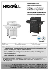 Nexgrill 720-0830XM Instructions D'opération