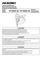 HIKOKI NT 32AE2 Manuel D'instructions Et De Sécurité