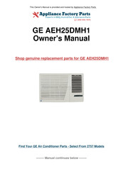 GE AEH25DMH1 Manuel D'utilisation Et Instructions D'installation