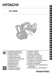 Hitachi CB 18DBL Mode D'emploi