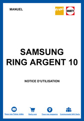 Samsung RING ARGENT 10 Guide Utilisateur