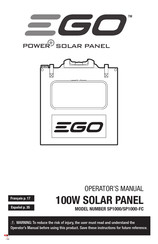 Ego Power+ SP1000 Manuel D'utilisation