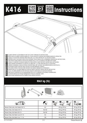 Yakima K416 Manuel D'instructions