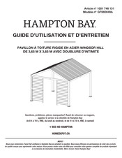 HAMPTON BAY 1001 748 131 Guide D'utilisation Et D'entretien