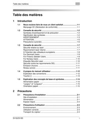 Konica Minolta DI152 Mode D'emploi