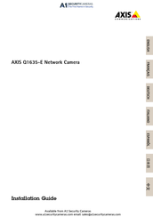 Axis Q1635-E Guide D'installation