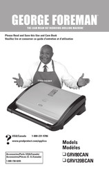 George Foreman GRV120BCAN Mode D'emploi