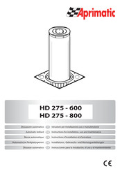 Aprimatic HD 275-800 Instructions D'installation Et D'entretien