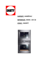 Gaggenau BX281-130 CG Notice D'utilisation